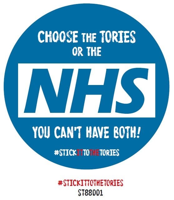 A NHS sticker by Stick It To The Tories