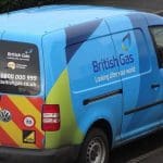 British Gas van representing prepayment meters and energy