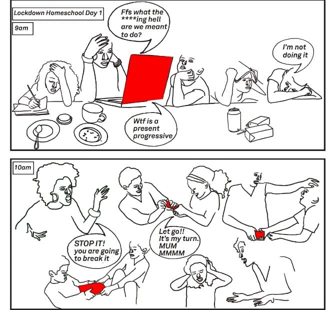 Lockdown Diaries Strip Art