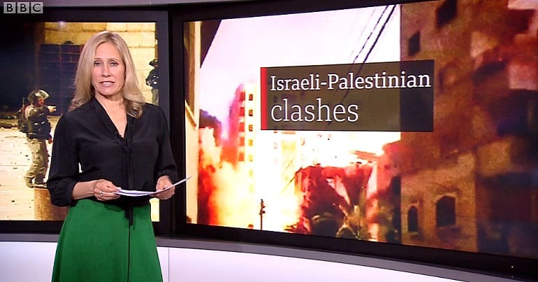 BBC News at Ten report on Gaza