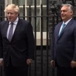 British prime minister Boris Johnson and Hungarian prime minister Viktor Orban