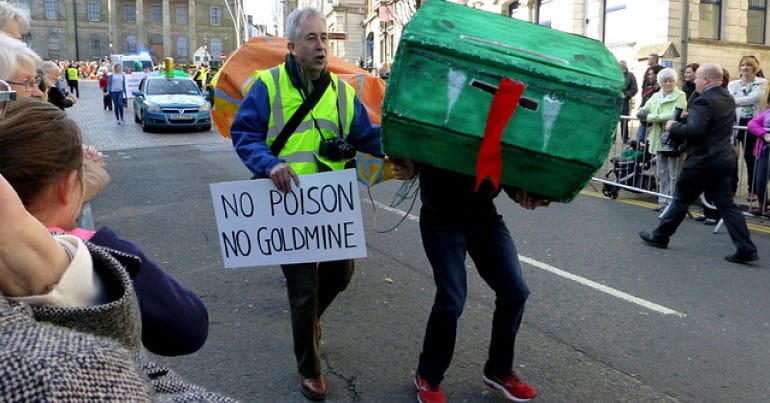 Goldmine protester