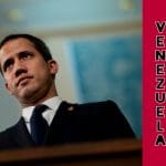 Venezuelan coup leader Juan Guaido and a Venezuelan flag
