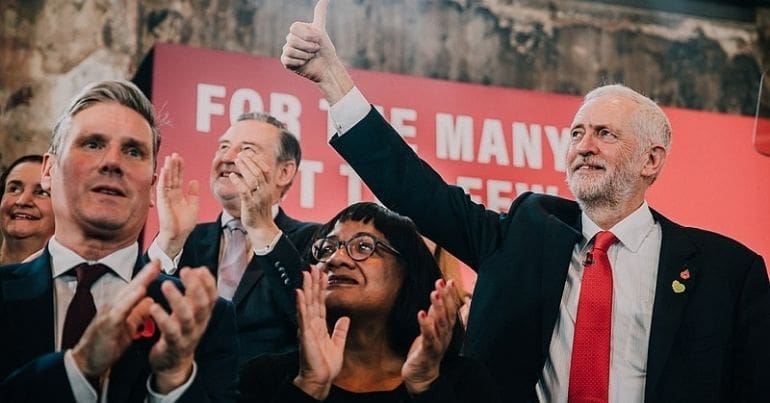 Keir Starmer, Diane Abbott, and Jeremy Corbyn