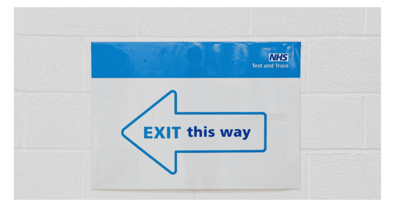 NHS Exit Sign