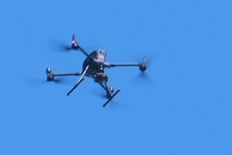 Police surveillance drone