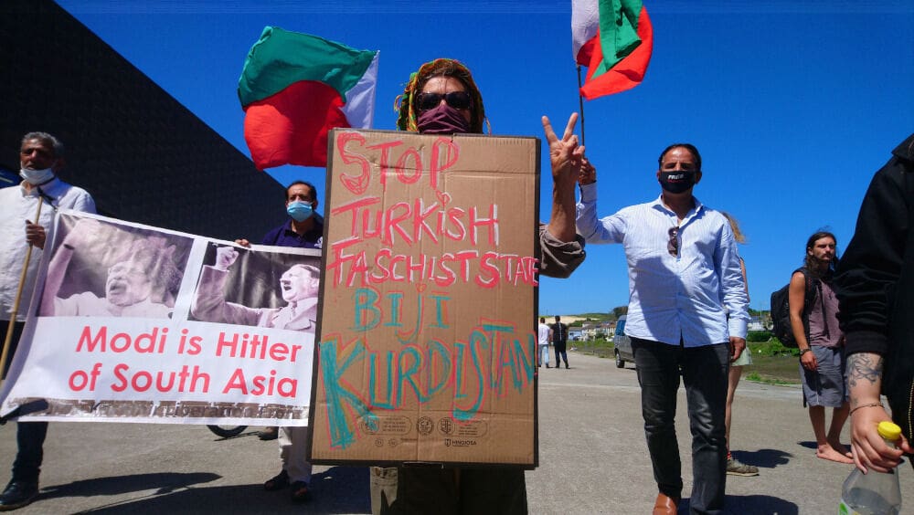 Kurdistan solidarity activist resists the G7