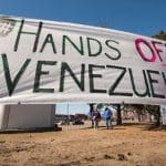 'Hands Off Venezuela' protesters