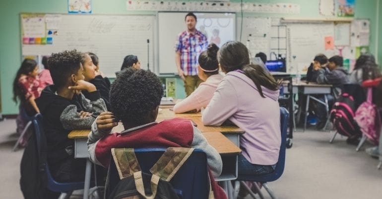 Pupils in a classroom