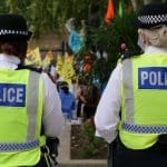police at protest