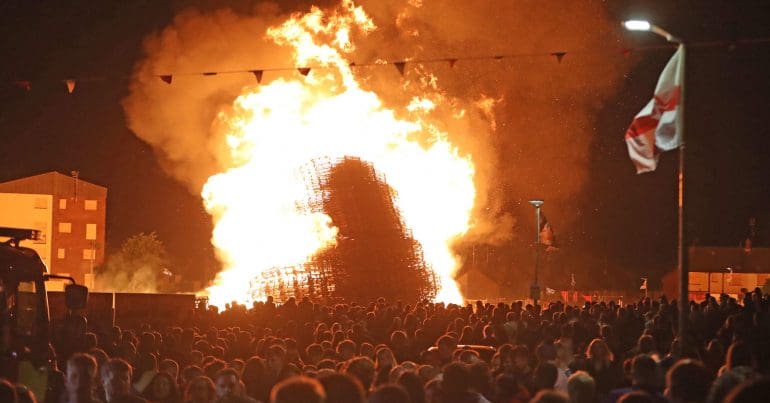 Loyalist bonfire