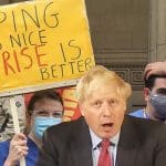 Boris Johnson and some NHS workers