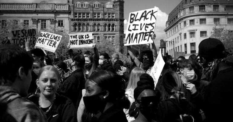 Black Lives Matter protest in Manchester, 2020