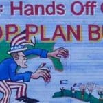 A 'Hands Off Cuba' mural
