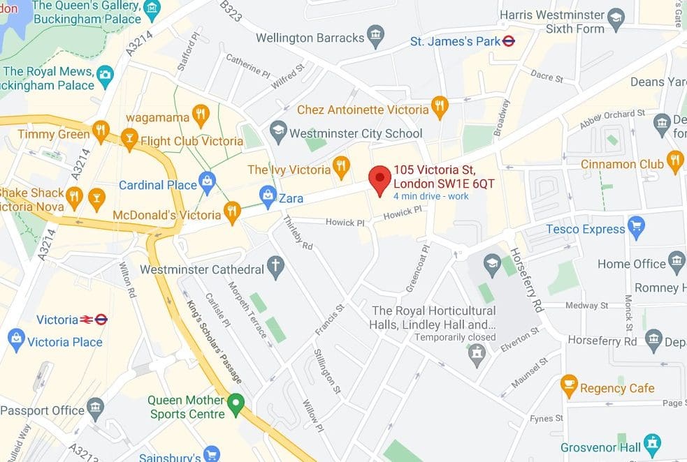 Labour HQ on a map