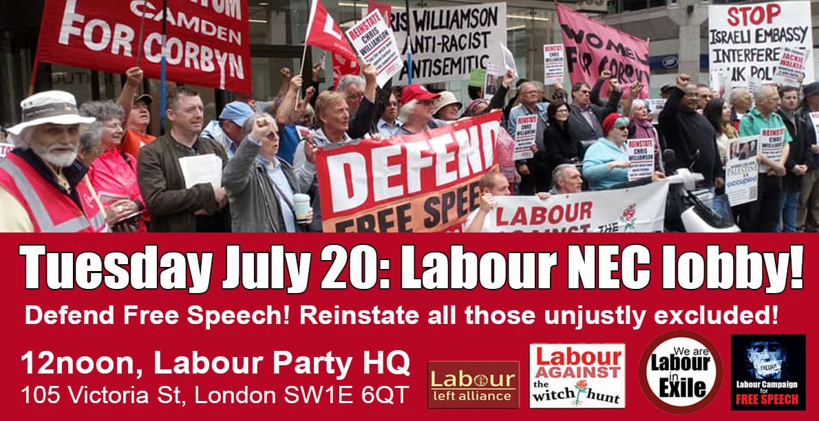A poster for Labour members' demo 