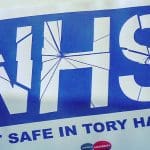 Shattered logo of the NHS