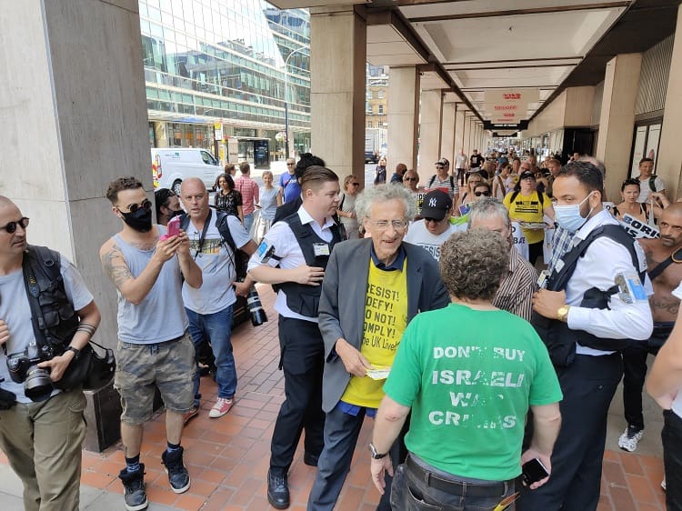 Piers Corbyn at a Labour demo