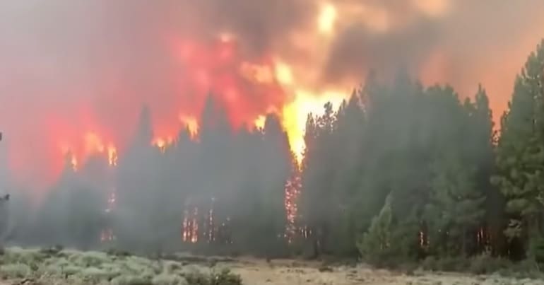 Bootleg wildfire in Oregon