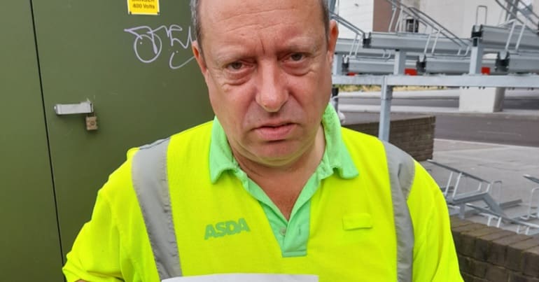 Sacked Asda worker Mark Misell