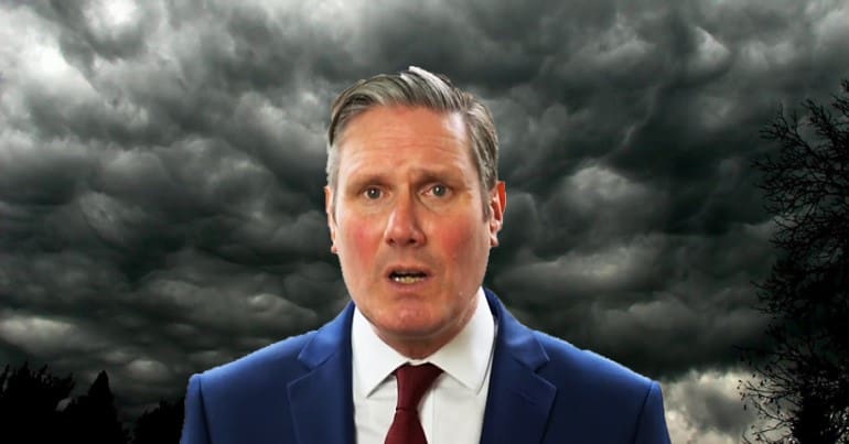 Storm Clouds and Labour leader Keir Starmer