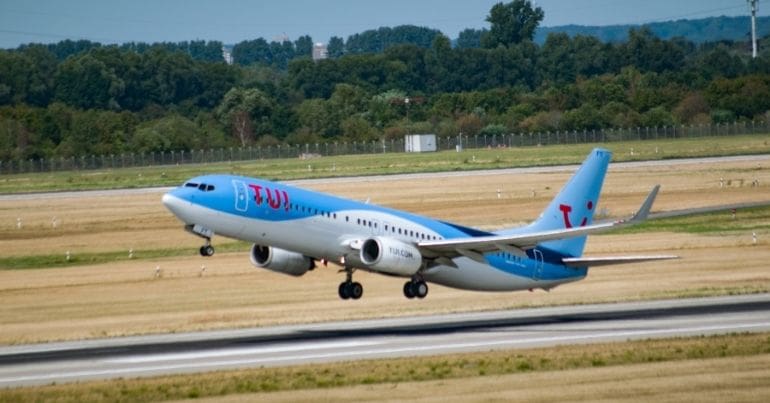 TUI aeroplane taking off