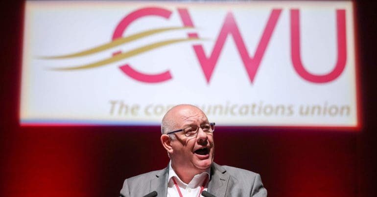CWU union boss speaking