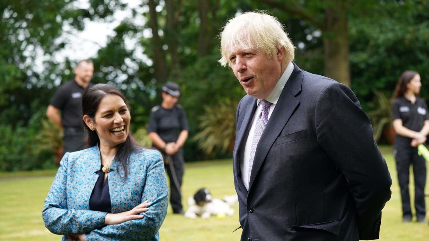 Priti Patel and Boris JOhnson