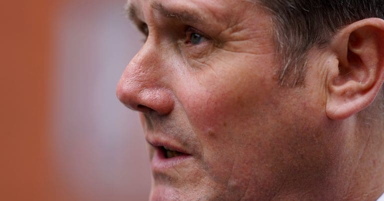Keir Starmer looking backwards