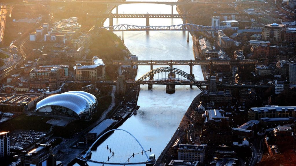 Newcastle seen from above