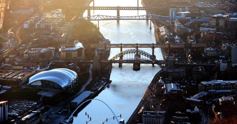 Newcastle seen from above