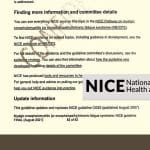 A shot of the leaked NICE guidelines and its logo