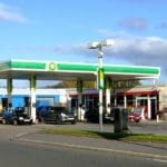 A BP petrol garage
