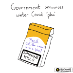 Tory Covid plan scribbled on the back of a packet of cigarettes