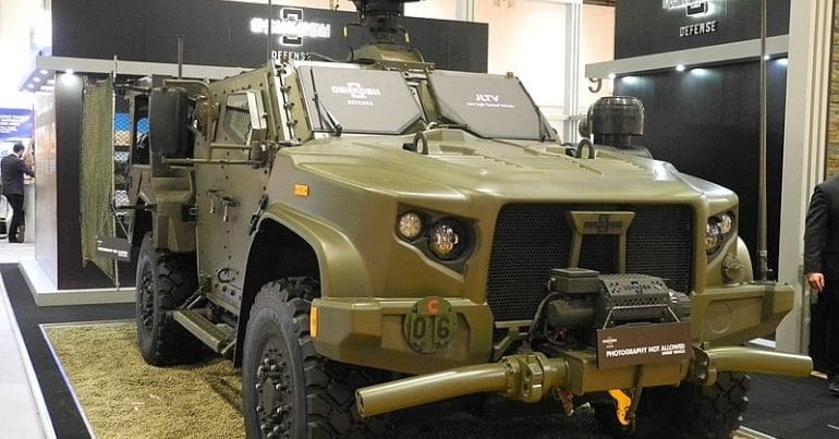 An armoured vehicle
