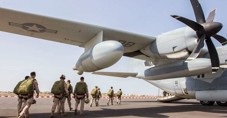 A US military plane