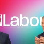 Labour Conference logo, David Evans and Keir Starmer