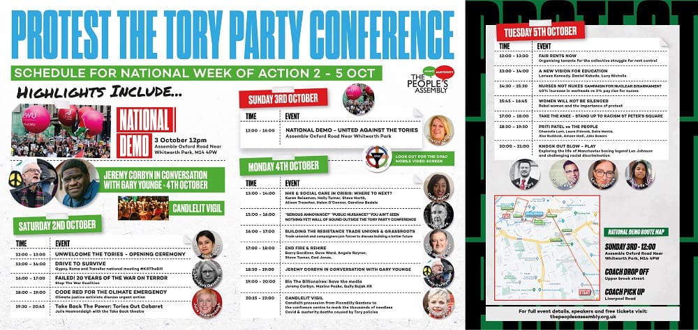 Schedule of events People's Assembly