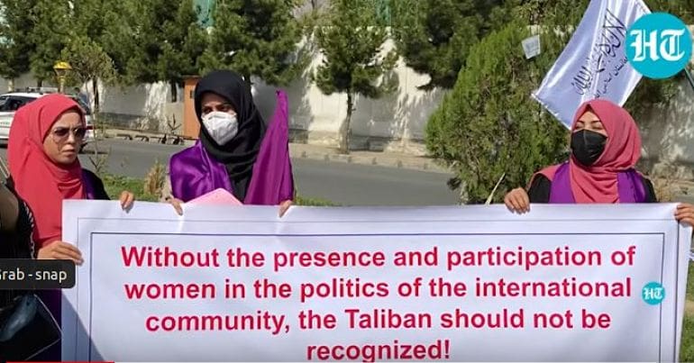 Afghan women protesters