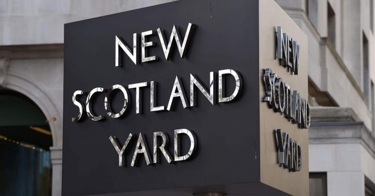 New Scotland Yard sign