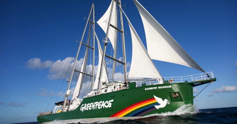 The Rainbow Warrior vessel