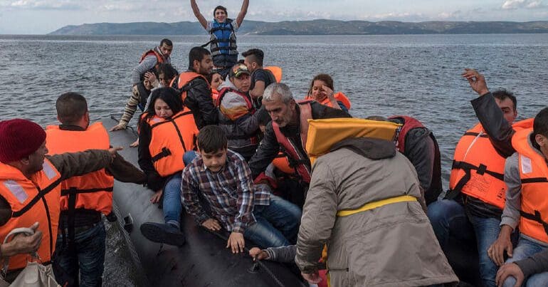Lesbos refugees