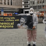 Women in Frankfurt protest use of chemical weapons by Turkish state