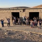 Kids outside the school in Al-Maleh Jordan Valley
