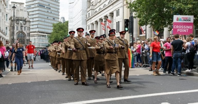 London pride military parade