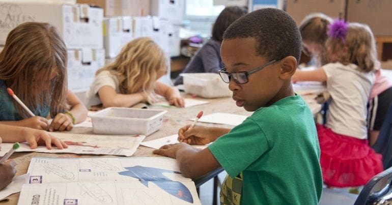 Children in classroom