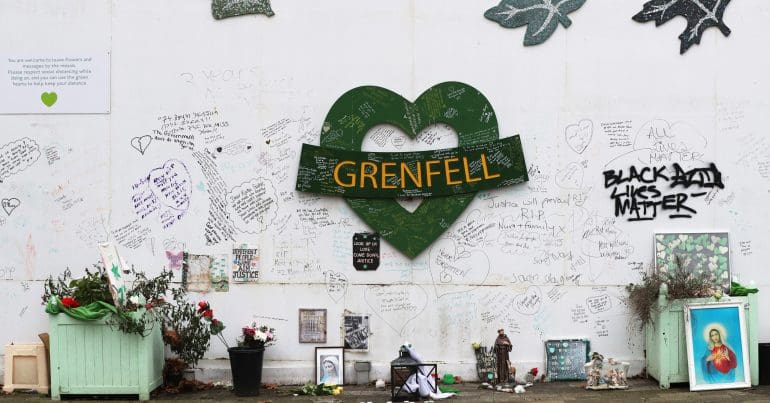 A Grenfell memorial