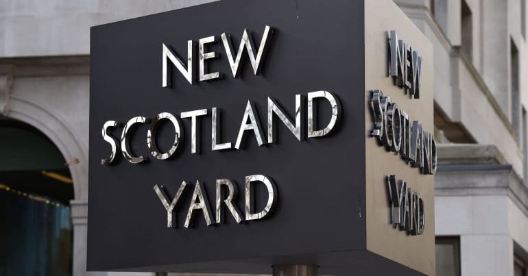 The New Scotland Yard sign