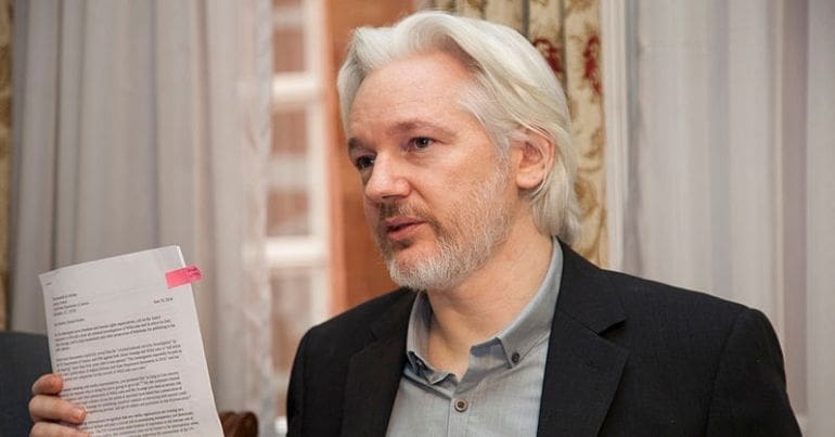 Julian Assange at the Embassy