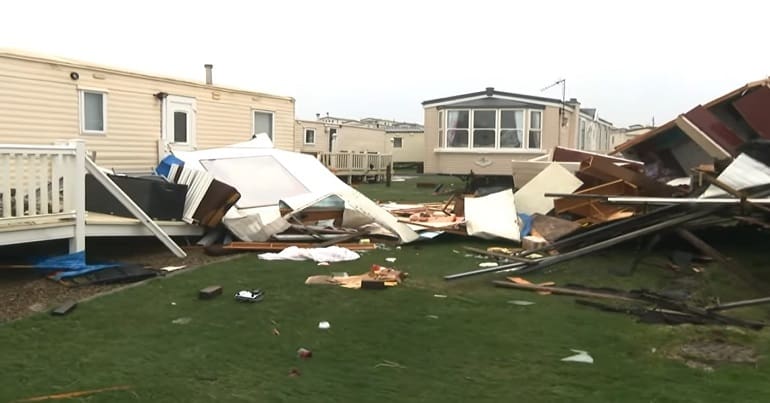 Storm damage in the north of England